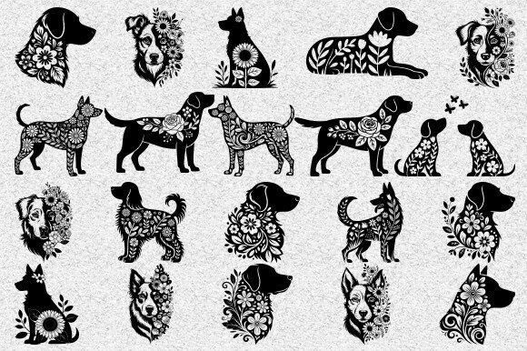 Download Floral Dog Svg Bundle, Dog Svg Bundle - Premium Resources