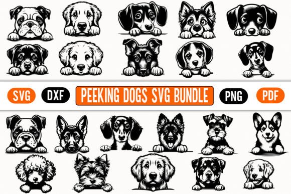 Download 21 PEEKING DOG SVG Silhouette PNG Files - Premium Resources