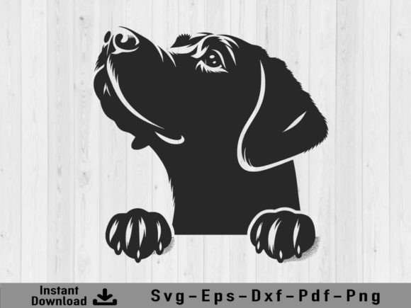 Download Peeking Labrador Retriever Dog Svg File - Premium Resources